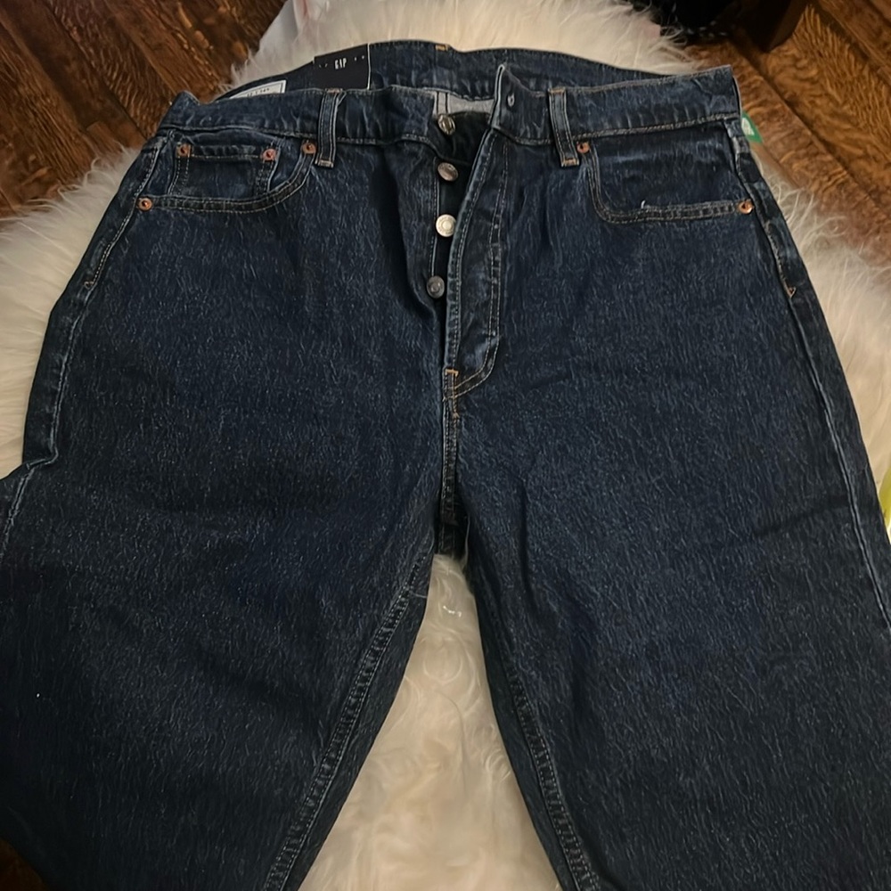 NWT Gap jeans butterfly size 32 /14 regular cheeky straight high-rise